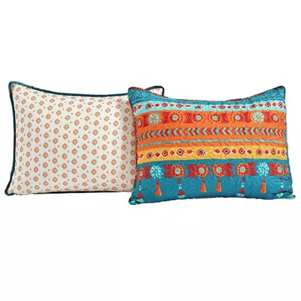 NIB LUSH DECOR BOHO REVERSIBLE 3 PC QUILT SET - Picture 4 of 10